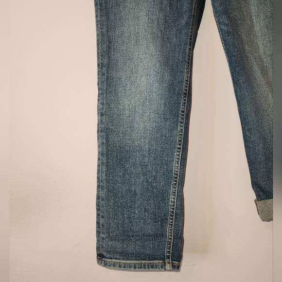EXPRESS Mom Jean Super High Rise, Dark Wash, size 8R - Picture 3 of 13
